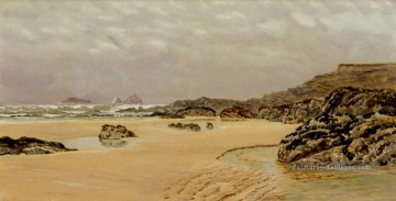 Une vue de Treyarnon Bay paysage Brett John Peinture à l'huile